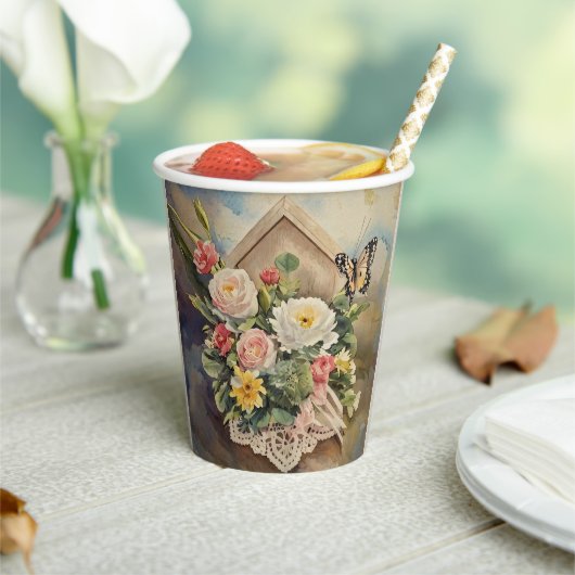 Birdhouse Bouquet - Paper Cup Pappbecher (In Situ)