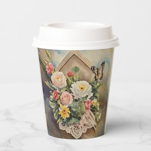 Birdhouse Bouquet - Paper Cup Pappbecher (Rückseite)