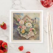 Birdhouse Bouquet - Paper Napkin Serviette (Beispiel)