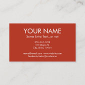 Birdhouse Business Cards - Red White Gold Aqua Visitenkarte (Rückseite)