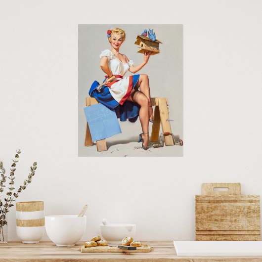 Birdhouse-Button Poster (Küche)