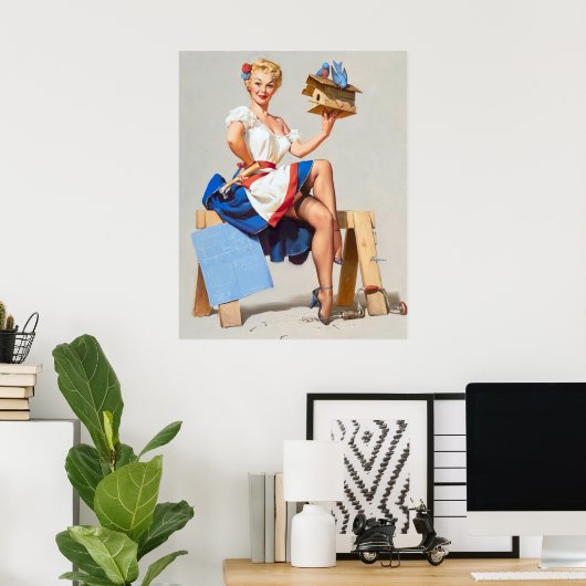 Birdhouse-Button Poster (Heimbüro)