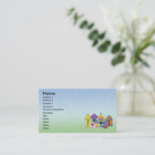 Birdhouse Cluster Business Card mit Hintergrund Visitenkarte (Stehend Vorderseite)