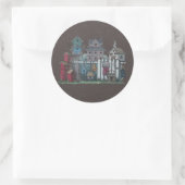 Birdhouse Collection Runder Aufkleber (Tasche)