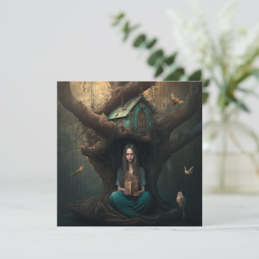 Birdhouse Dreams Feiertagskarte (Stehend Vorderseite)