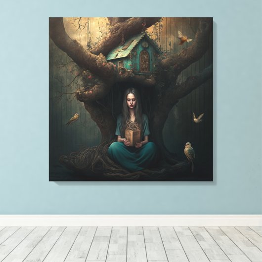 Birdhouse Dreams Leinwanddruck (Insitu (Holzboden))