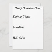 Birdhouse-Einladung Einladung (Rückseite)