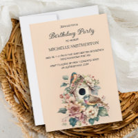 Birdhouse Elegante Blume Geburtstagsparty