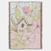 Birdhouse Floral Colorblock Decke (Vorderseite Vertikal)