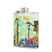 Birdhouse Flower Garden Flachmann (Links)