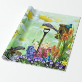 Birdhouse Flower Garden Geschenkpapier (Ungerollt)