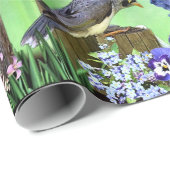 Birdhouse Flower Garden Geschenkpapier (Rolleneckpunkt)