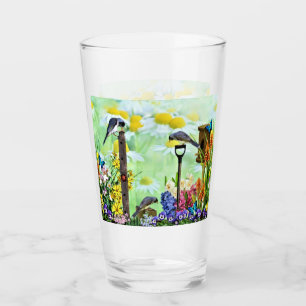 Birdhouse Flower Garden Glas
