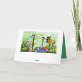 Birdhouse Flower Garden Karte (Rückseite)