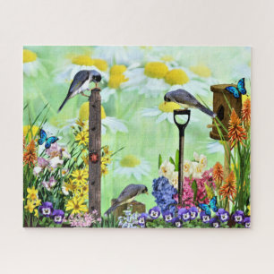 Birdhouse Flower Garden Puzzle