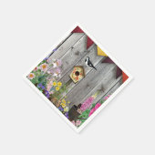 Birdhouse Flower Garden Serviette (Ecke)