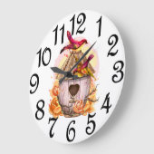 Birdhouse Große Wanduhr (Winkel)