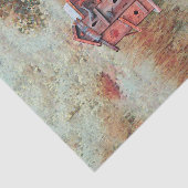 Birdhouse im Waldrost Braun Vintagen Stil Seidenpapier (Ausschnitt)