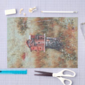 Birdhouse im Waldrost Braun Vintagen Stil Seidenpapier (Handwerk)