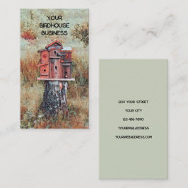 Birdhouse im Waldrost Braun Vintagen Stil Visitenkarte