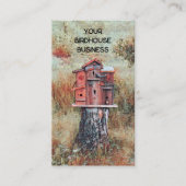 Birdhouse im Waldrost Braun Vintagen Stil Visitenkarte (Vorderseite)