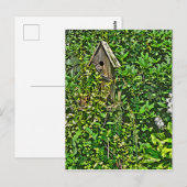 Birdhouse in Garden Postkarte (Vorne/Hinten)