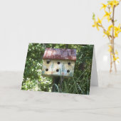 Birdhouse Karte (Gelbe Blume)