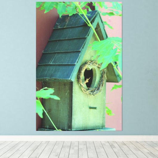 Birdhouse Leinwand Art (Insitu (Holzboden))