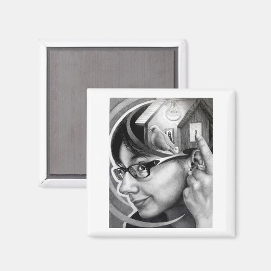 "Birdhouse"-Magnet Magnet (Vorderseite/Rückseite)