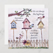 Birdhouse-Malerei inspirierende Karten (Vorne/Hinten)