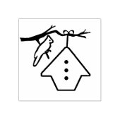 Birdhouse mit Kardinal Art Briefmarke Gummistempel (Prägung)