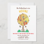 Birdhouse Moving Away Party Einladung (Vorderseite)