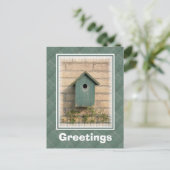 Birdhouse Postcard Postkarte (Stehend Vorderseite)
