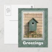Birdhouse Postcard Postkarte (Vorne/Hinten)