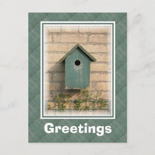 Birdhouse Postcard Postkarte (Vorderseite)