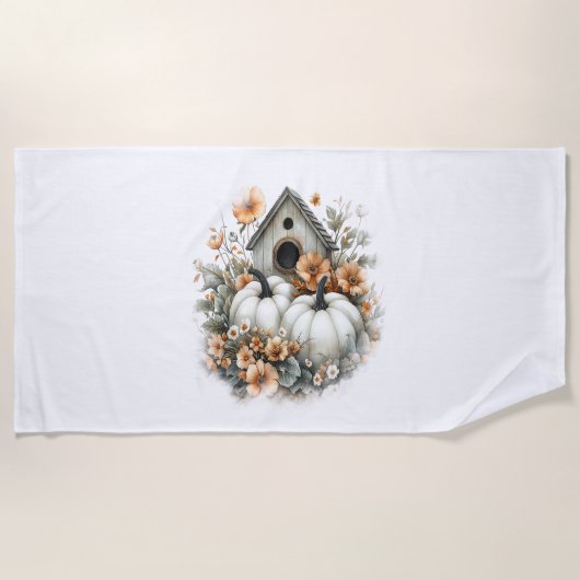 Birdhouse Shirt Country Pumpkin Strandtuch (Vorderseite)