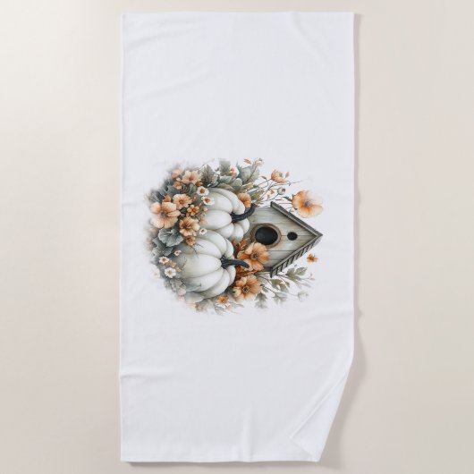 Birdhouse Shirt Country Pumpkin Strandtuch (Vorderseite)