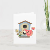Birdhouse und Bird Karte