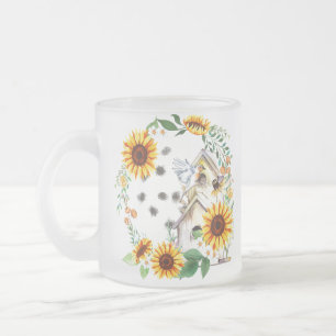 Birdhouse und Bird Mattierte Tasse