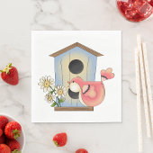 Birdhouse und Bird Serviette