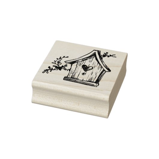 Birdhouse und Branches Rubber Briefmarke Gummistempel (Stempel)