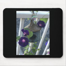 Birdhouse With Morning Glories Mousepad