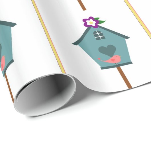 Birdhouse Wrapping Paper Geschenkpapier (Rolleneckpunkt)