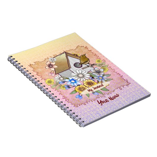 Birdhouse Wren Journal Notizheft Notizblock (Rechte Seite)