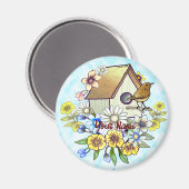 Birdhouse Wren Magnet (Vorderseite/Rückseite)