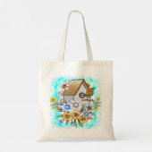 Birdhouse Wren Tote Bag Tragetasche (Rückseite)