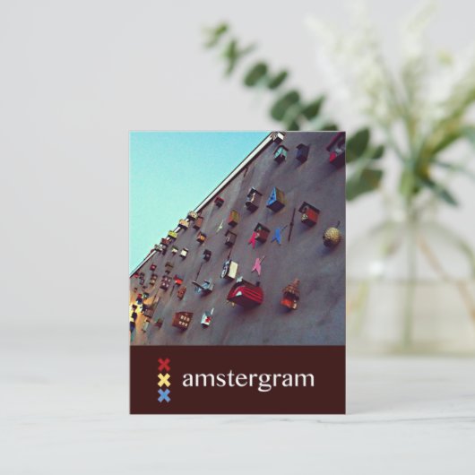 Birdhouses Amsterdam Postkarte (Stehend Vorderseite)