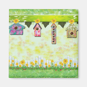 Birdhouses-im Frühjahr Magnet