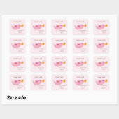 Birdie Address Labels Quadratischer Aufkleber (Blatt)