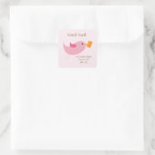 Birdie Address Labels Quadratischer Aufkleber (Tasche)